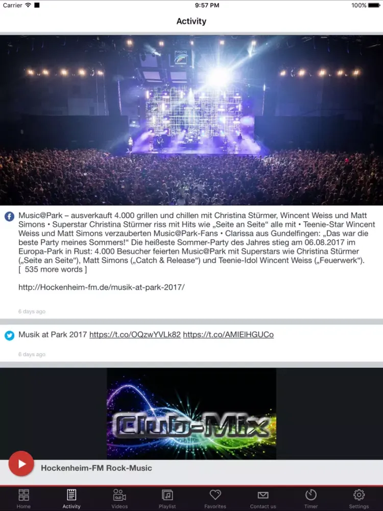 Hockenheim-FM Rock-Music iPad 应用截图