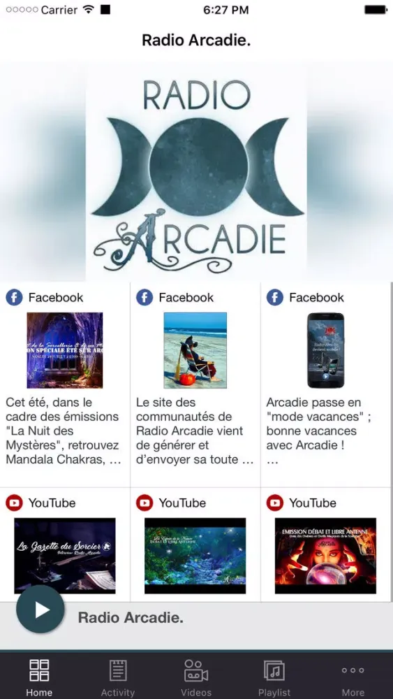 Radio Arcadie. سکرین شاٹس