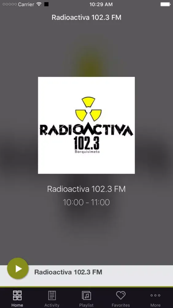 Tangkapan skrin Radioactiva 102.3 FM