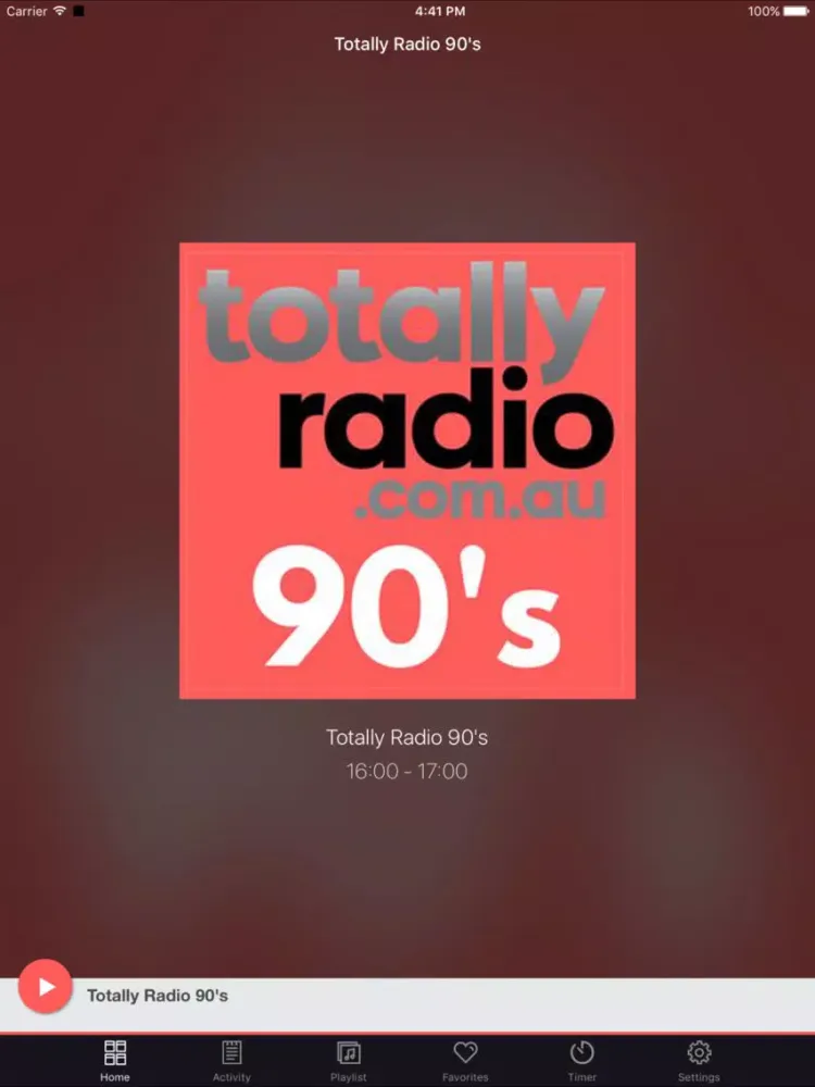 ภาพหน้าจอของ Totally Radio 90's iPad 