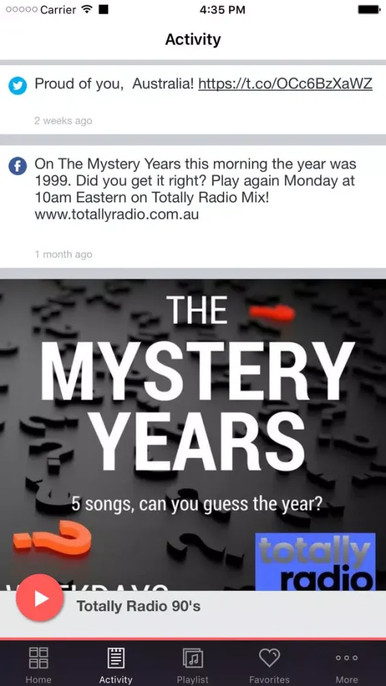 ภาพหน้าจอของ Totally Radio 90's