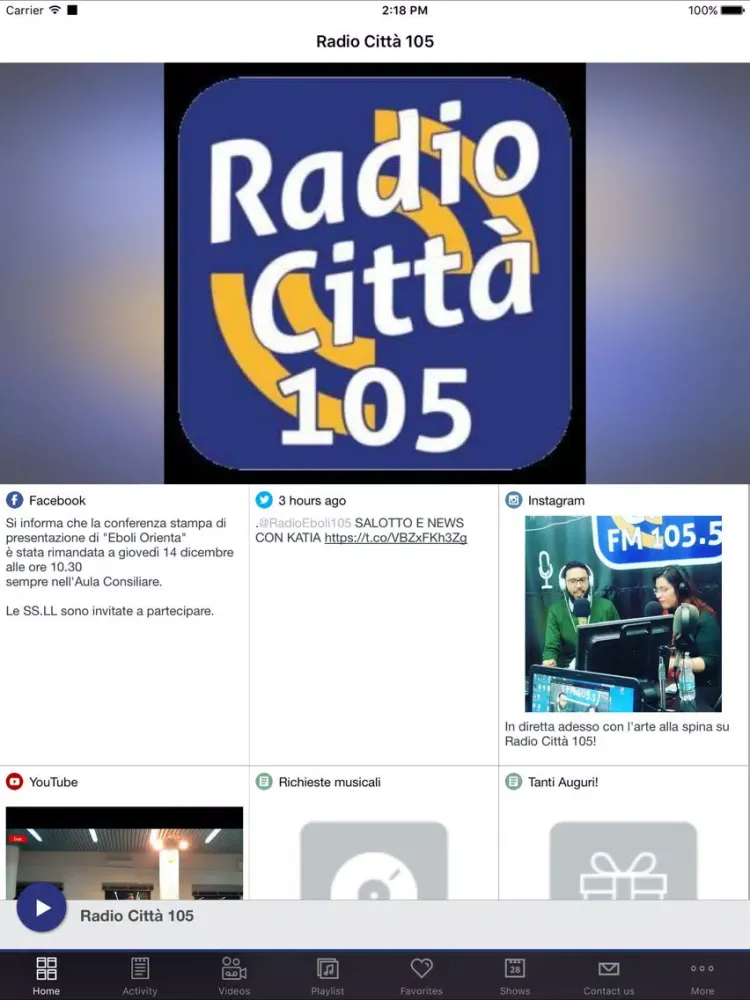 ภาพหน้าจอของ Radio Città 105 iPad 