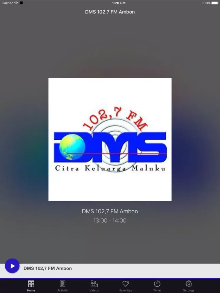 Capturas de tela do DMS 102.7 FM Ambon iPad 