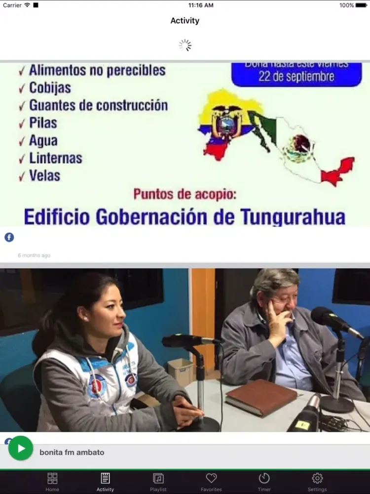 bonita fm ambato iPad  스크린샷