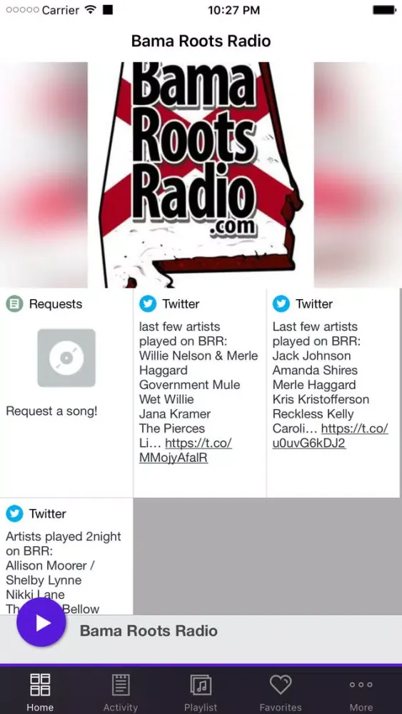 Tangkapan layar Bama Roots Radio