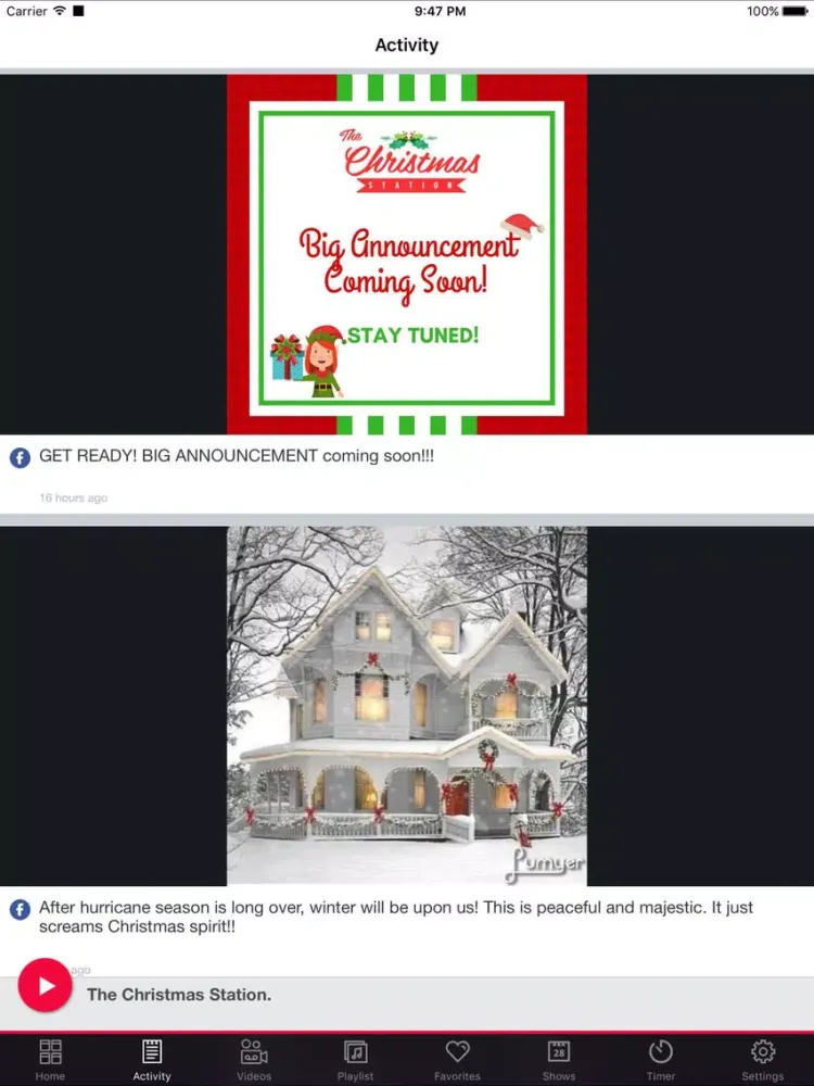 Capturas de tela do The Christmas Station. iPad 