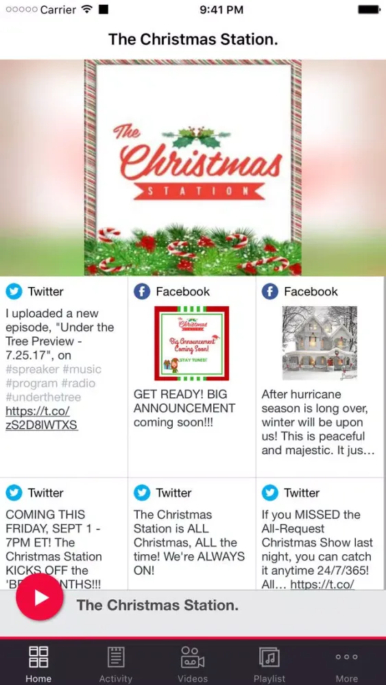 Capturas de tela do The Christmas Station.