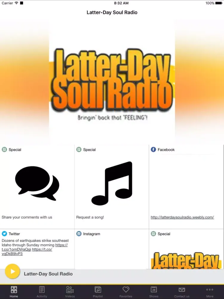 Скриншоты Latter-Day Soul Radio iPad 