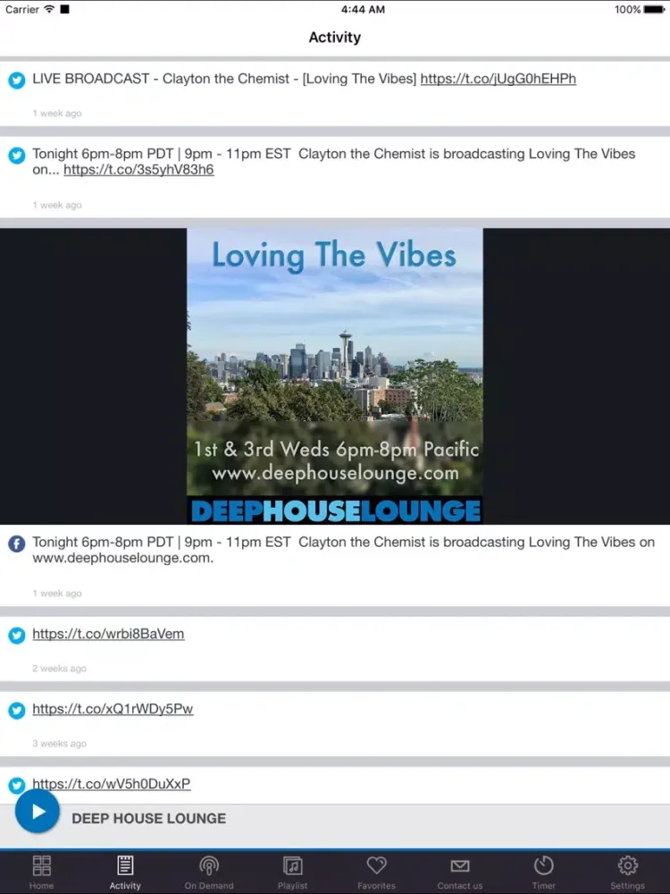 Tangkapan skrin DEEP HOUSE LOUNGE iPad 