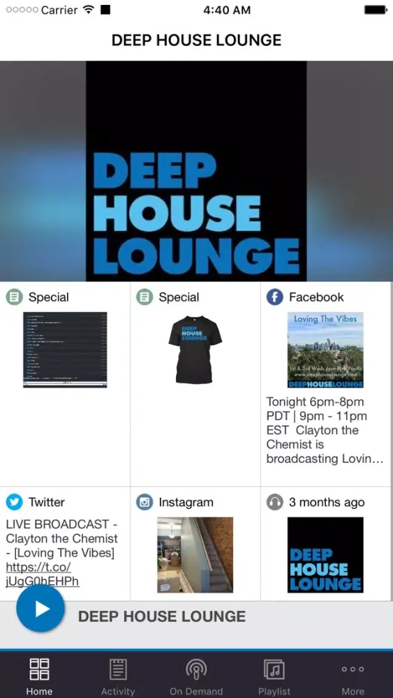 Tangkapan skrin DEEP HOUSE LOUNGE