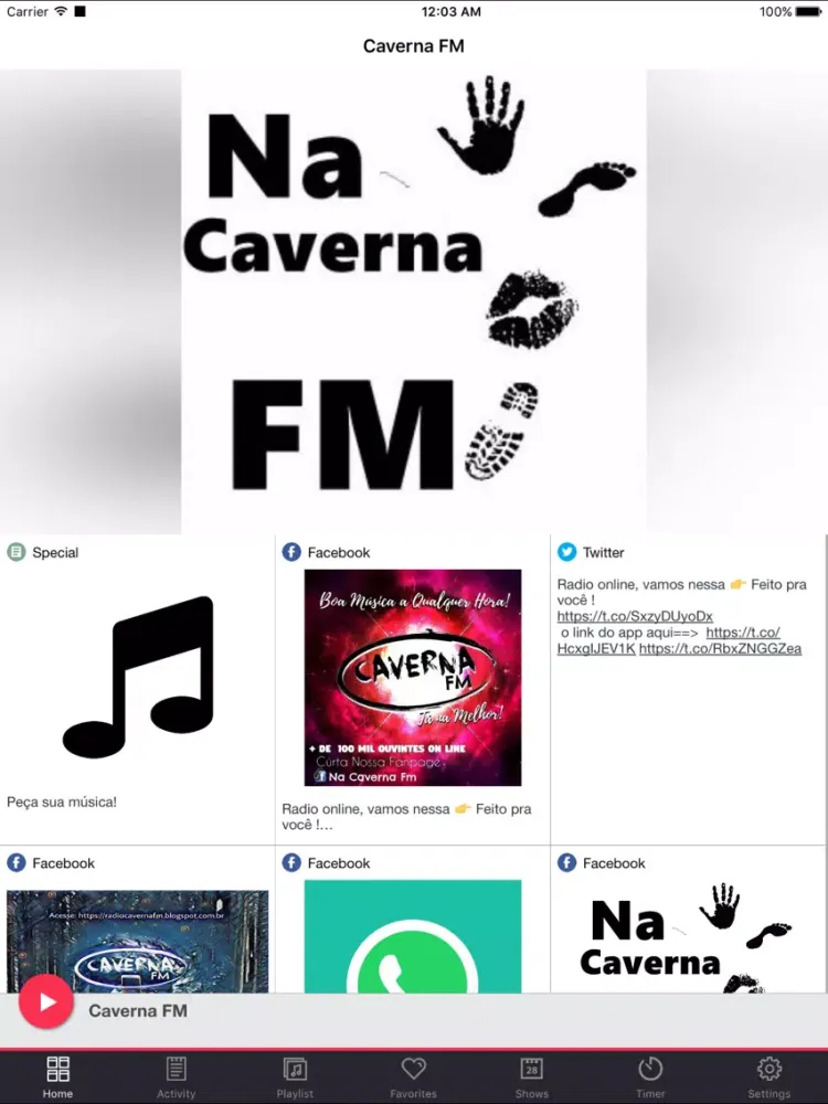 Caverna FM iPad  স্ক্রিনশট