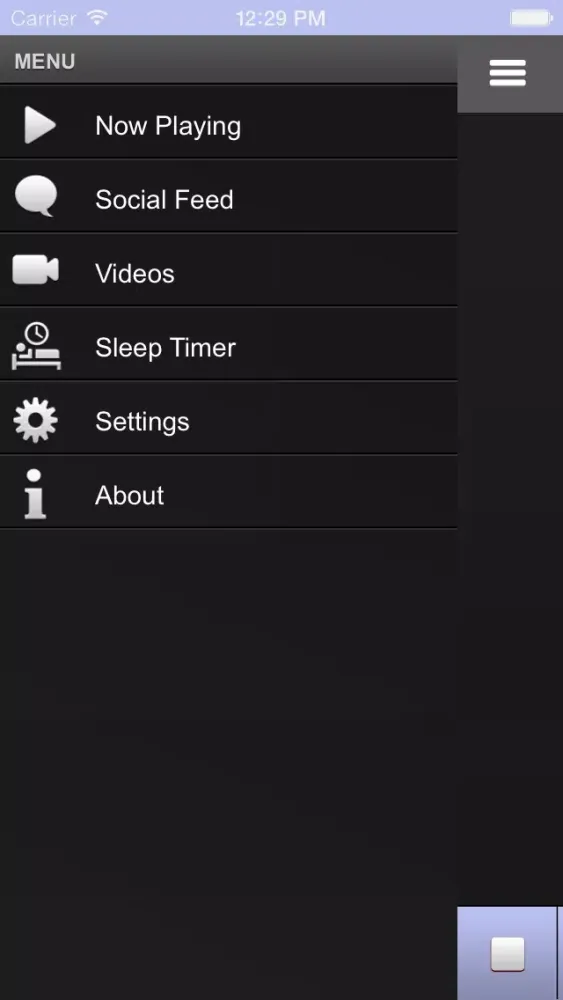 Capturas de tela do Healing Music Radio App