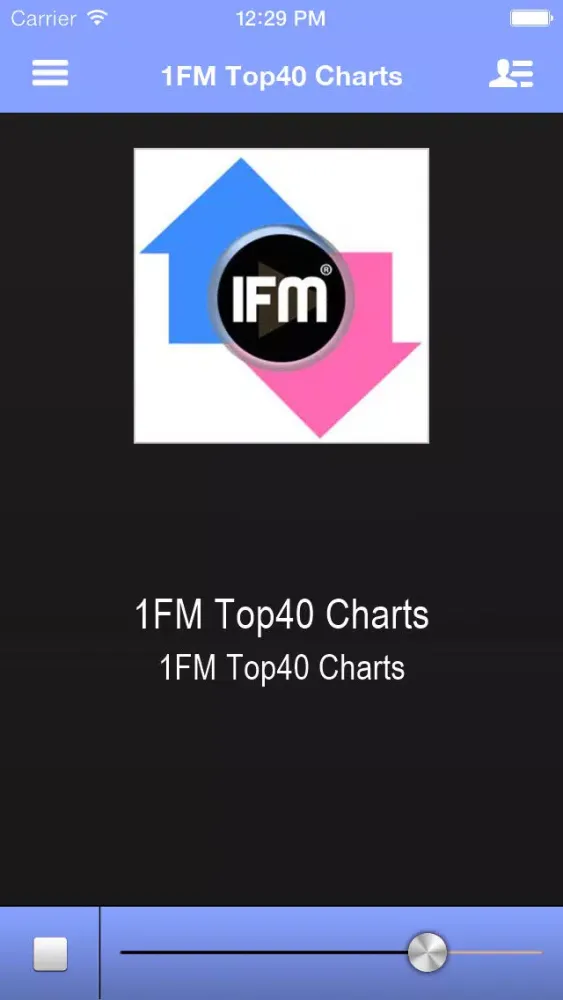 Ảnh chụp màn hình của 1FM Top40 Charts