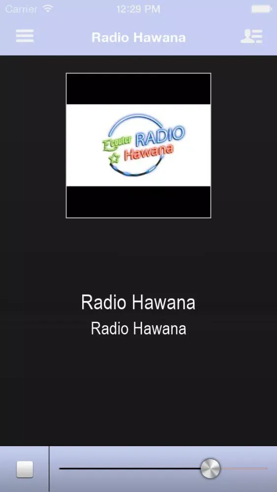 Screenshot di Radio Hawana