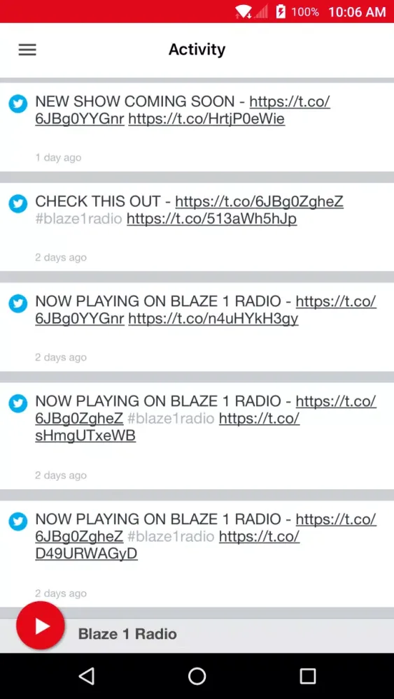 Blaze 1 Radio Screenshots