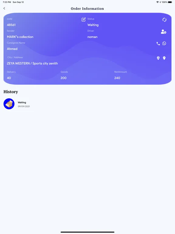 Delivery Hub+ iPad  স্ক্রিনশট