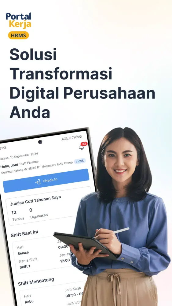 Portal Kerja HRMS 스크린샷