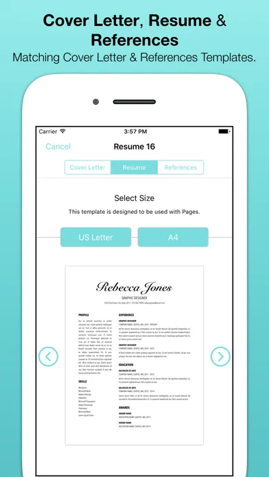 Tangkapan skrin Resume Templates (for Pages)