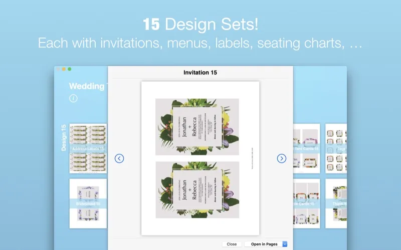Tangkapan layar Wedding Templates (by Nobody)
