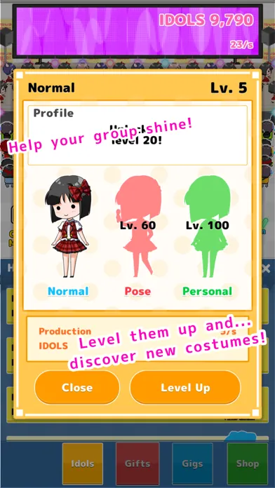 Infinite Idols ~Popular Clicker-style Free Casual Game~ Screenshots