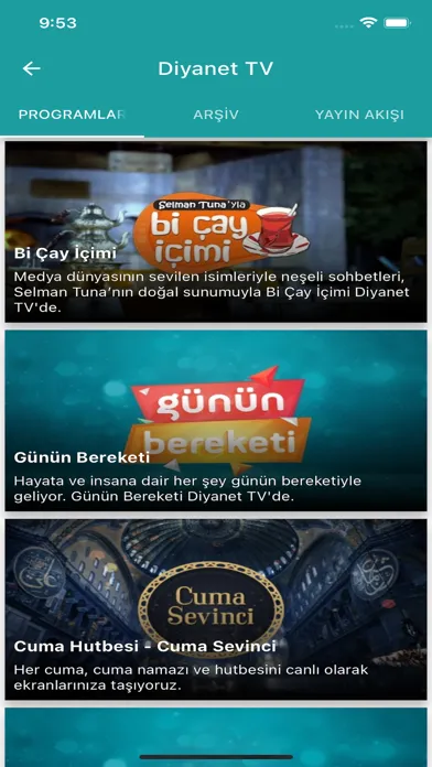 Ảnh chụp màn hình của Diyanet Radyo TV