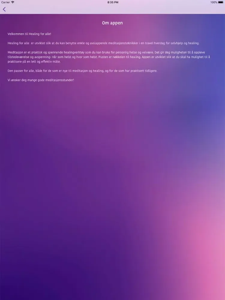 Healing for alle iPad 應用截圖