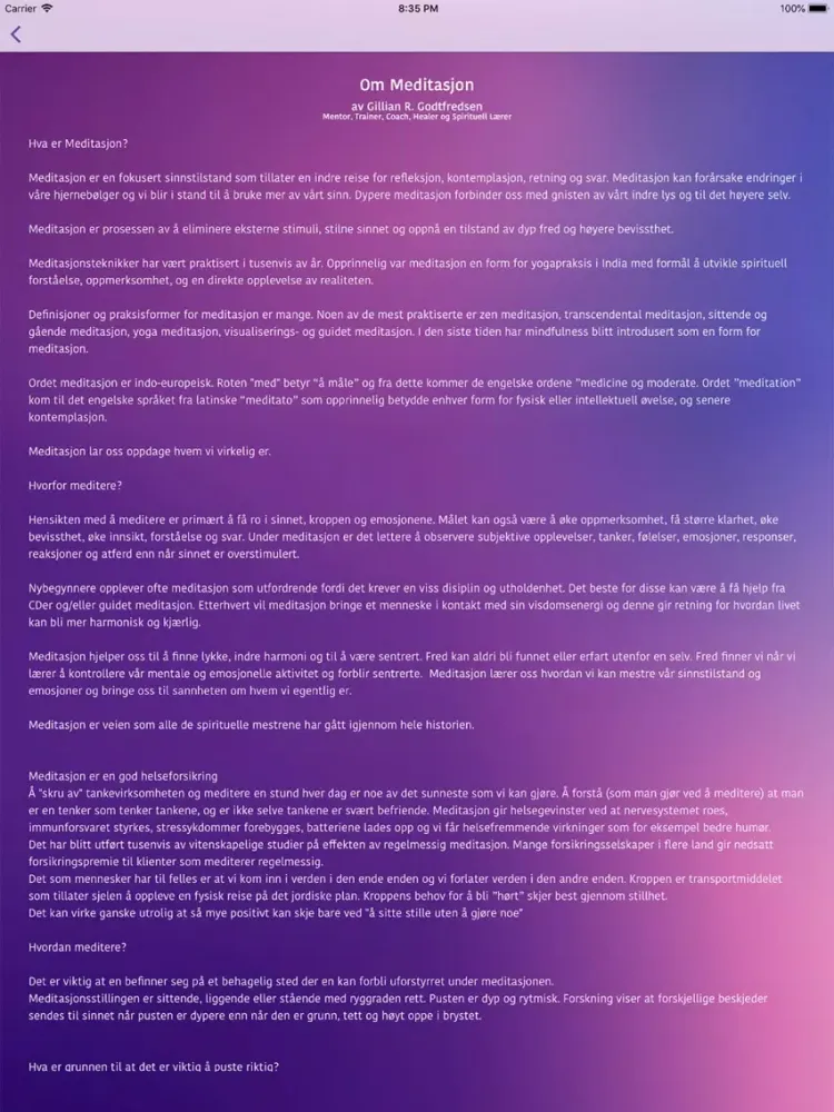 Healing for alle iPad 應用截圖