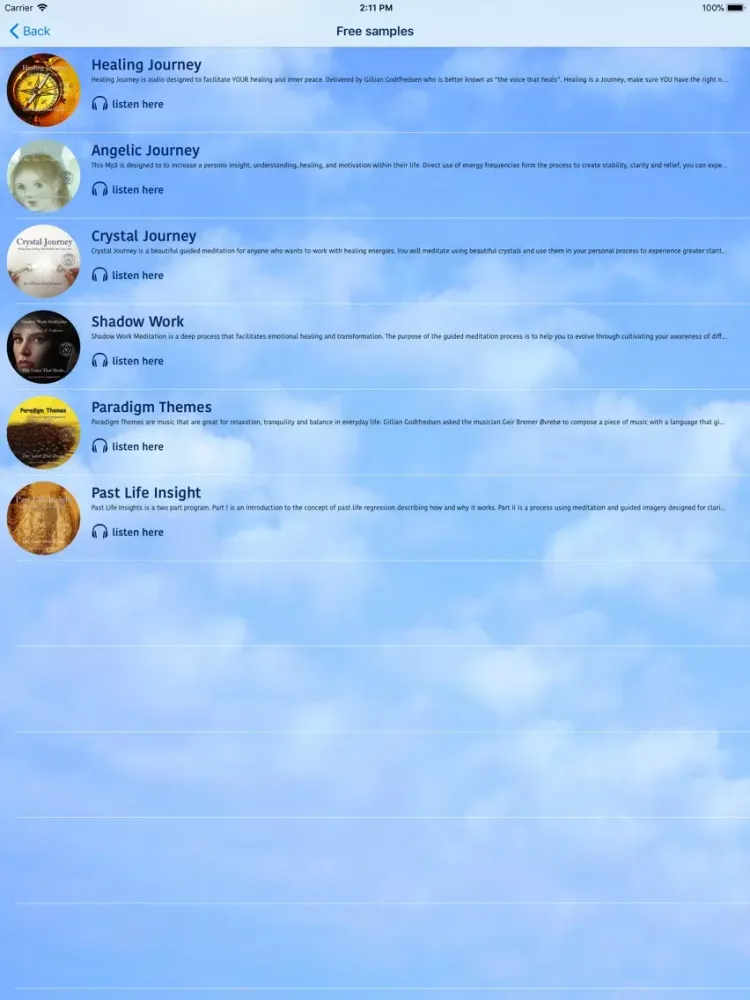Healing Journey iPad  Screenshots