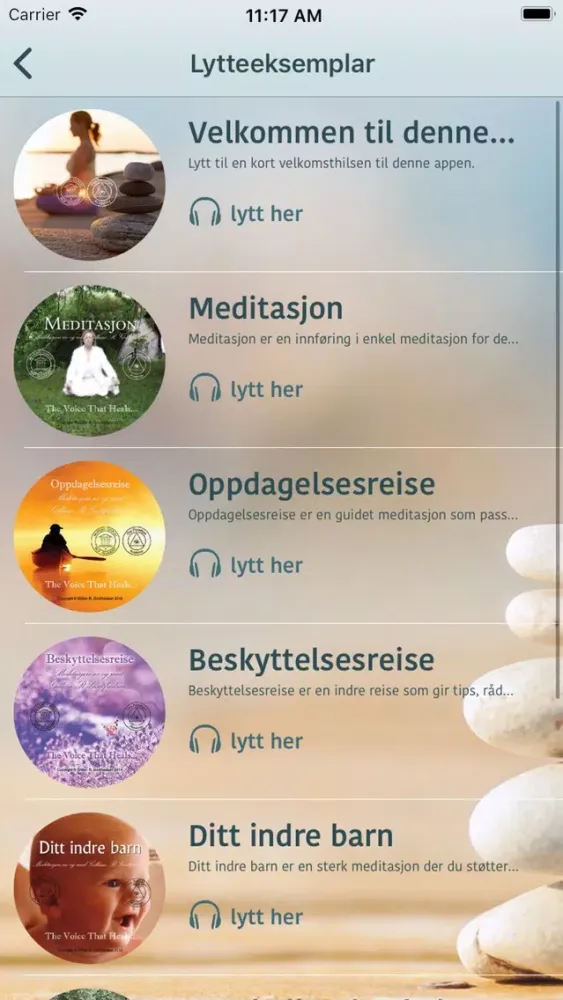 Captures d'écran de Meditasjon for alle