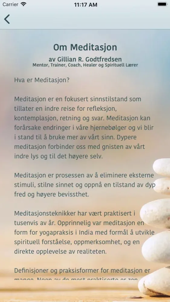 Captures d'écran de Meditasjon for alle