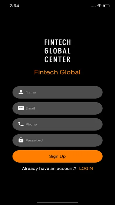 Capturas de tela do Fintech Global