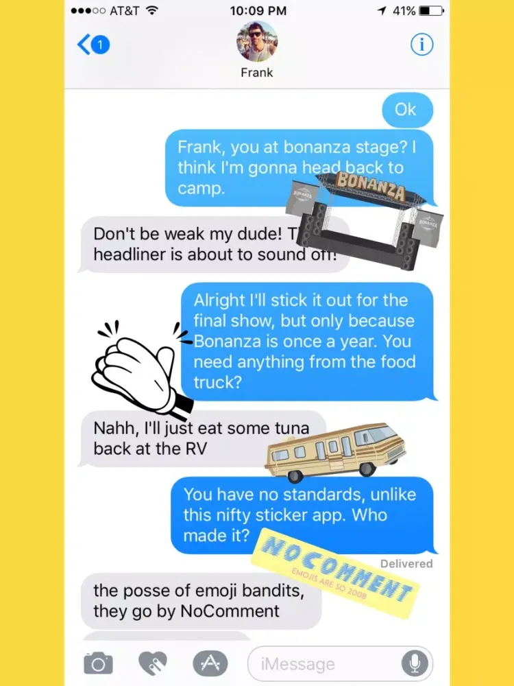 Capturas de pantalla de The Official Bonanza Campout Sticker App iPad 