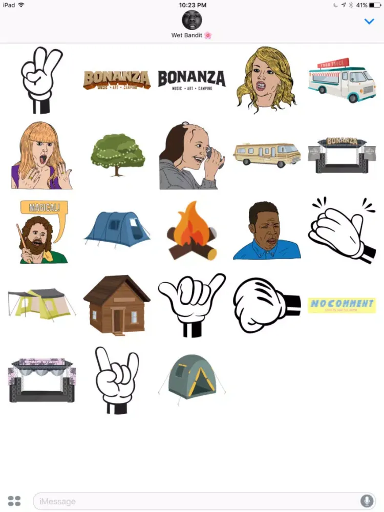 Capturas de pantalla de The Official Bonanza Campout Sticker App iPad 