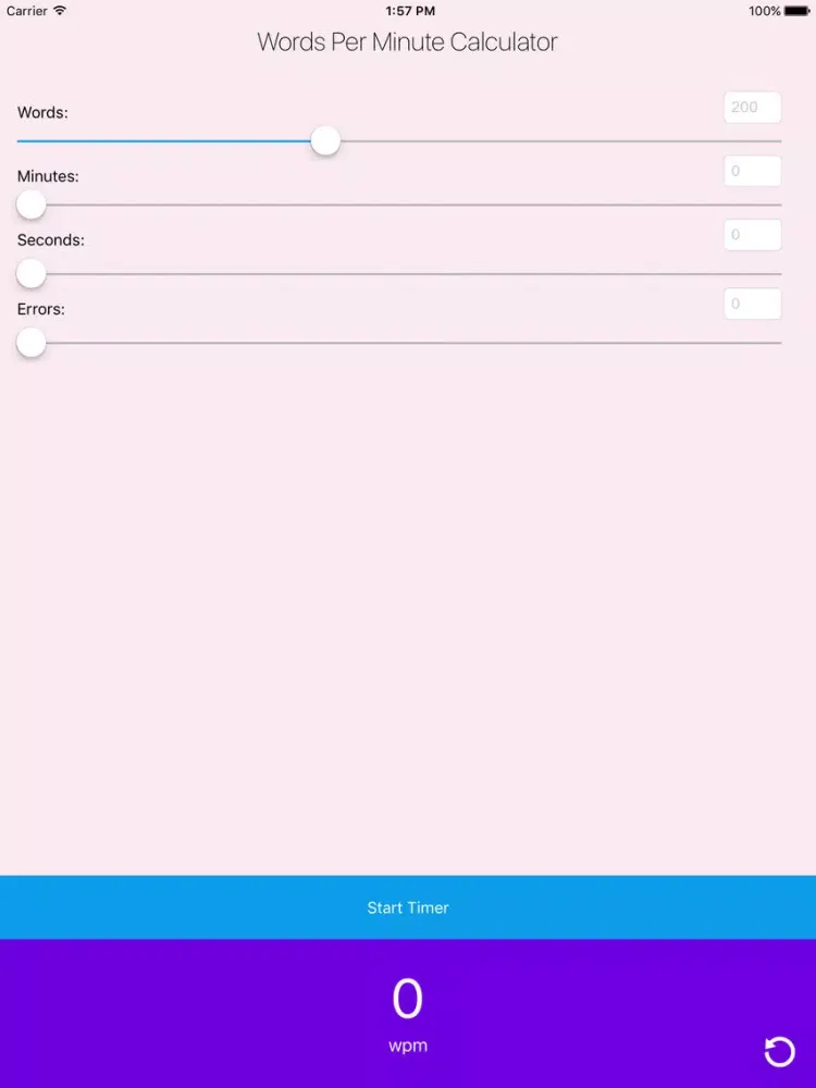 Capturas de tela do Words Per Minute Calculator iPad 