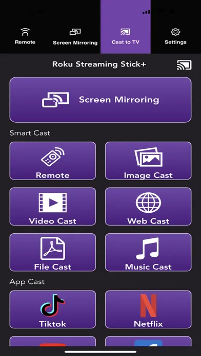Tangkapan layar Roku Remote & Cast