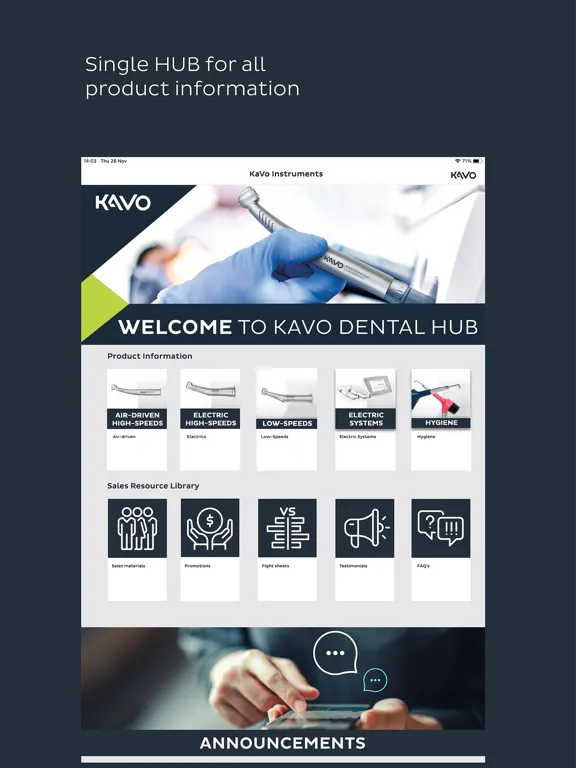 KaVo Dental Hub iPad  Screenshots