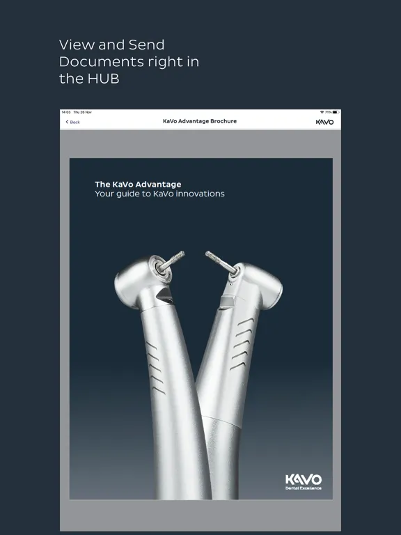 KaVo Dental Hub iPad  Screenshots