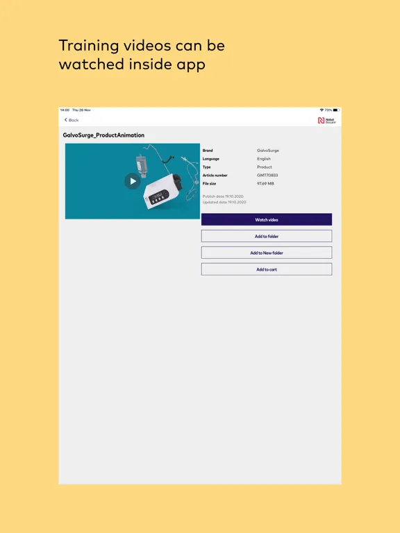 Nobel Biocare Hub iPad  स्क्रीनशॉट