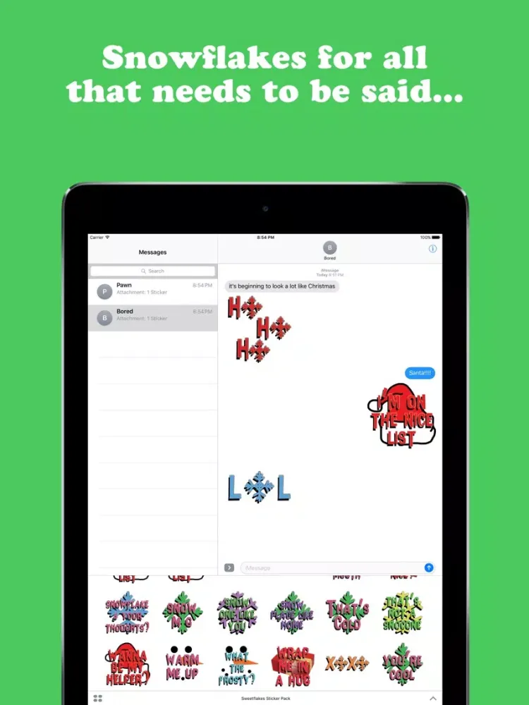 Ảnh chụp màn hình của SweetFlakes Sticker Pack iPad 