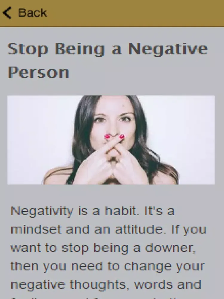 How To Stop Being Negative iPad  স্ক্রিনশট