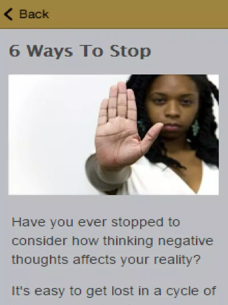 How To Stop Being Negative iPad  স্ক্রিনশট