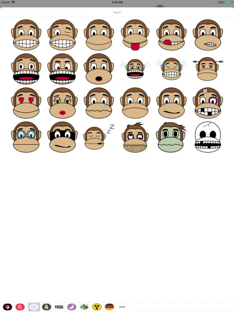 Captures d'écran de Monkey Andy Emoji iPad 