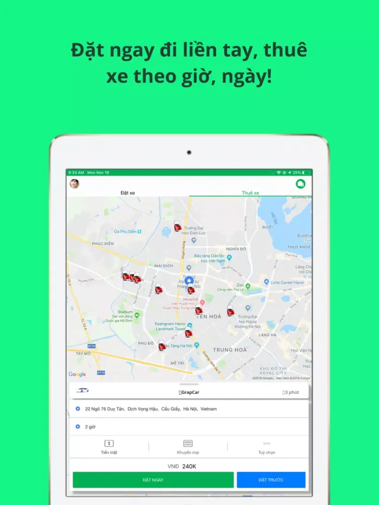 Zrzuty ekranu VietGo - Đặt xe car bike taxi iPad 
