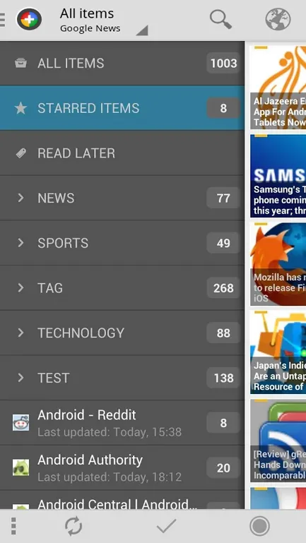 Скриншоты Tiny Tiny Rss | News+