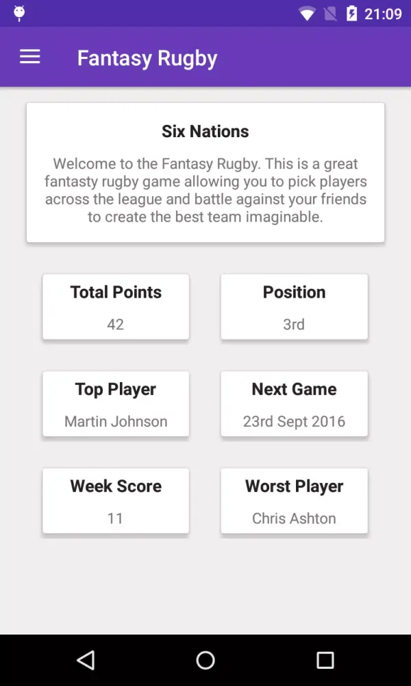 تصاویر Fantasy Rugby