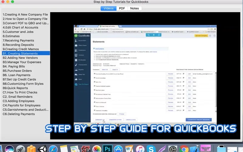Screenshot di Step by Step Tutorials for Quickbooks