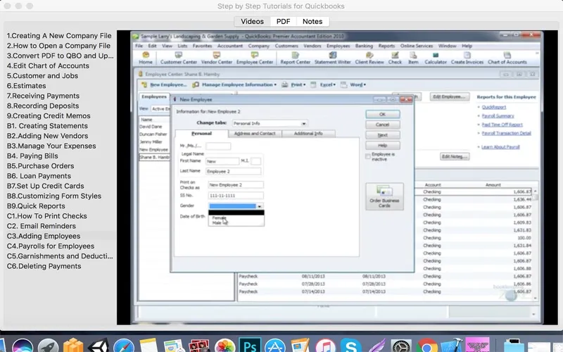 Screenshot di Step by Step Tutorials for Quickbooks
