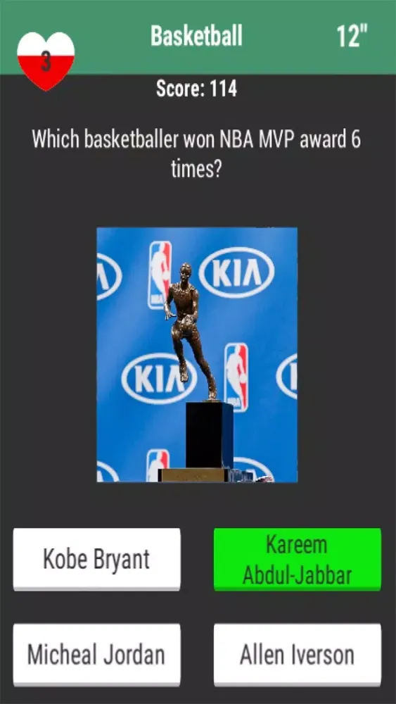 ภาพหน้าจอของ Sports Trivia: Quiz Challange Game