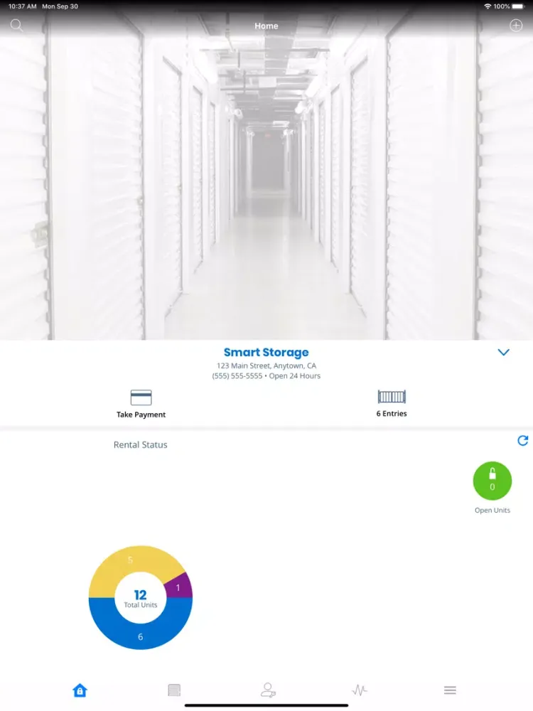 Ảnh chụp màn hình của Comfort Storage Access By Nokē iPad 
