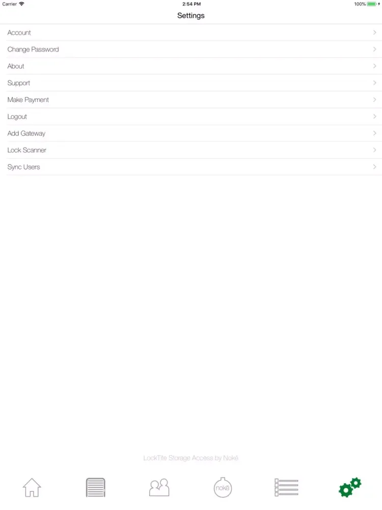 Capturas de tela do LockTite Access by Nokē iPad 